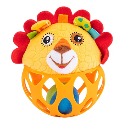 Jollybaby新生儿宝宝安抚动物手抓球摇铃床铃婴儿玩具益智0-1岁