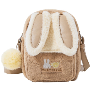 米菲毛毛包2025新款秋冬兔耳朵毛茸茸少女甜美时尚可爱单肩斜挎包