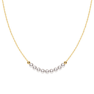 【马君妍同款】HELAS赫拉微笑Akoya海水珍珠项链女颈链18K金吊坠