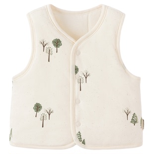 【清仓】babylove婴儿马甲秋冬纯棉外穿背心宝宝夹棉保暖百搭上衣