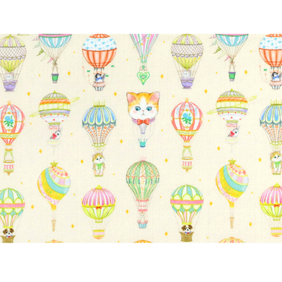 松浦可爱热气球柔软服装纯棉布料