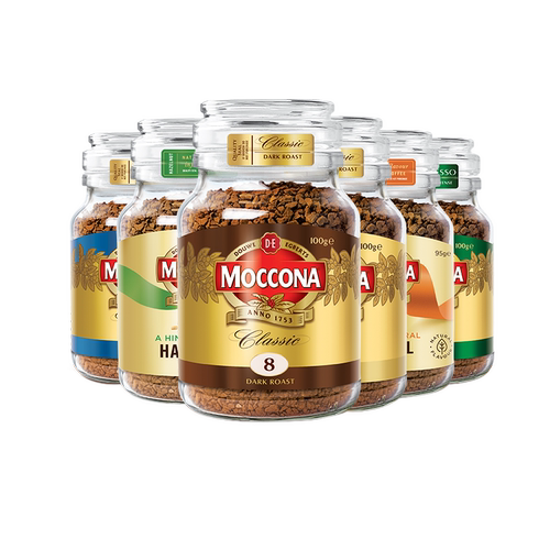 摩可纳咖啡Moccona速溶咖啡深度8号美式拿铁冻干咖啡粉400次咖啡