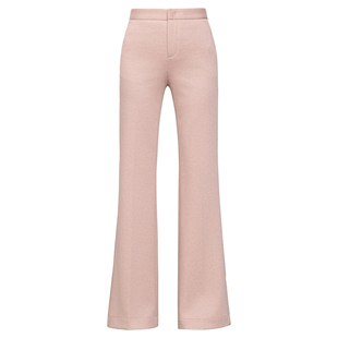 高级感自带玫瑰香亮银丝超模神裤微喇裤女2025秋冬新款显瘦喇叭裤