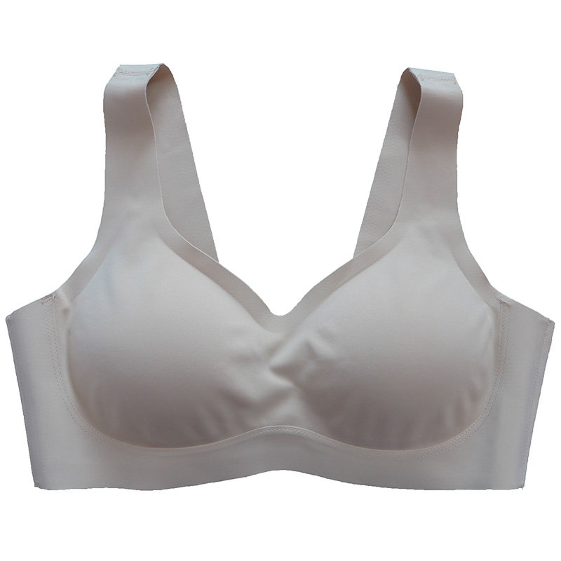 无痕内衣女无钢圈小胸聚拢显大收副乳日本舒服裸感薄款背心式文胸