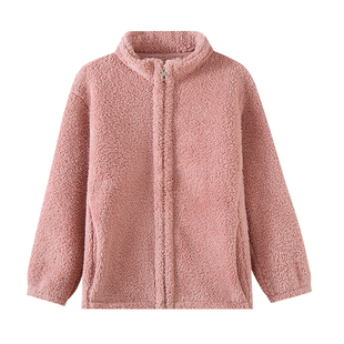 珊瑚绒女士睡衣拉链上衣女秋冬开衫加厚保暖可外穿特厚家居服大码