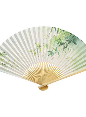 8寸双面中国风山水纸扇折叠扇