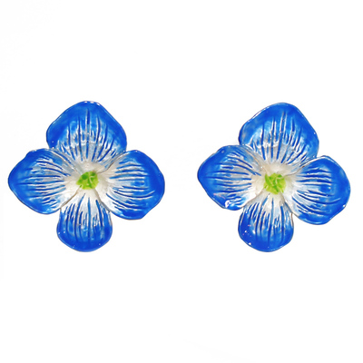 palnartpoc蓝色花朵圆脸甜美
