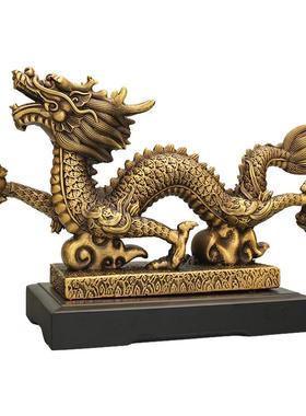 万福汉龙铜龙摆件工艺品家居摆饰