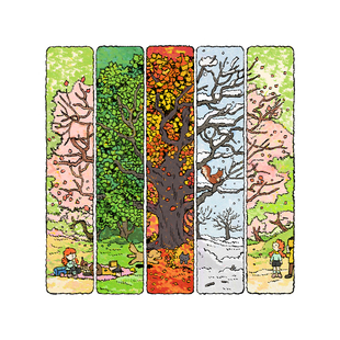 3D-JP成人解压拼图900片四季插画客厅装饰 一年都是好时光H4160