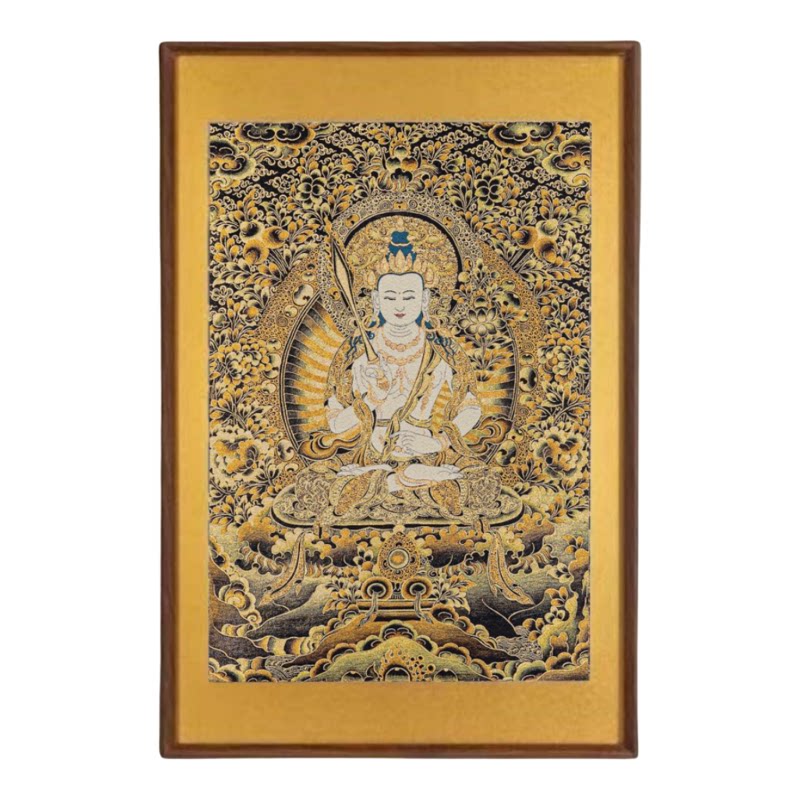 虚空藏菩萨,刺绣唐卡装饰画