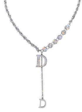 金属字母毛衣链设计感轻奢