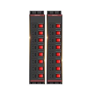 德木PDU机柜插座独立开关多孔位分控海缸鱼缸插排大功率电竞pdu