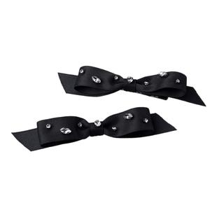 DAINEI岱妮浪漫闪耀蝴蝶结发夹红色发夹女刘海边夹高级感新年发饰