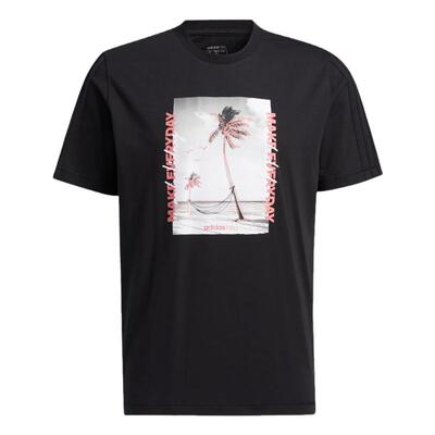 阿迪达斯男子纯棉短袖运动T恤