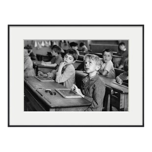 robert doisneau 罗贝尔杜瓦诺市政厅之吻黑白摄影装饰画卧室挂画