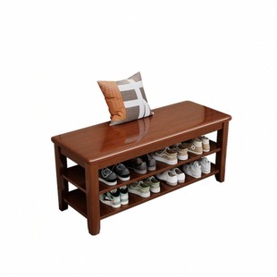 实木换鞋凳可坐鞋柜免安装一体式家用入户门口玄关多层小窄鞋架子