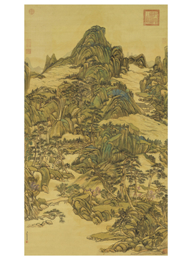 王原祁春云出岫图微喷山水画