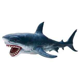 Recur大白鲨海洋动物玩具鲨鱼儿童软胶仿真鲸鱼模型男女孩的礼物