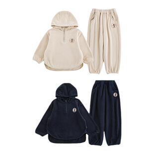 幼悠男童2025新款卡通连帽保暖外套秋冬款宽松休闲裤子儿童冬装潮