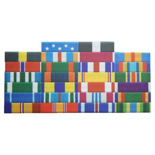 美国海常服礼服胸前彩色布条胸条勋略军衔徽章资历架资历条胸章