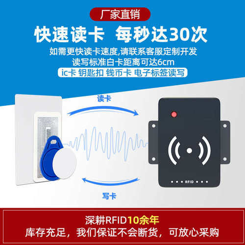 昱闵 RFID读写器485接口射频读卡IC卡读写电子标签智能感应M1高频