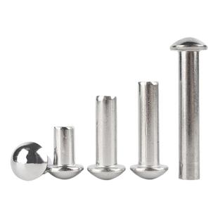 304不锈钢半圆头实心铆钉圆头敲击式卯钉M2M2.5M3M4M5M6M8M10M16