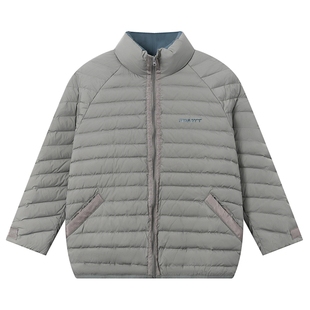 男童秋冬90安心绒立领轻薄羽绒服2025新款青少年儿童保暖防水外套