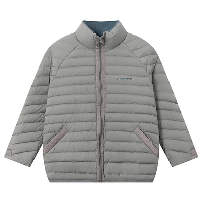 90安心绒轻薄立领撞色防风羽绒服