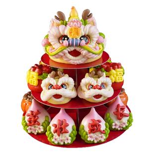 盖盖有口福非遗花饽饽儿童宝宝周岁生日百岁花样面食馒头抓周岁宴