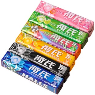 荷氏薄荷糖条装34g午夜特强西柚蓝莓青柠味水果味多口味可选