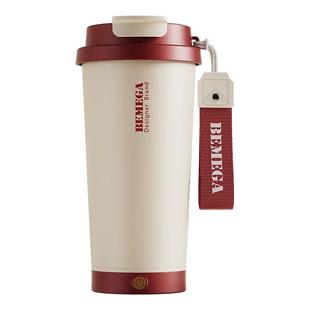 Bemega保温杯女生2025新款全自动搅拌杯高颜值便携吸管咖啡水杯子