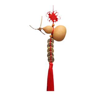 天然葫芦挂件铜钱客厅五帝钱摆件门口开口床头窗大门卧室门对门