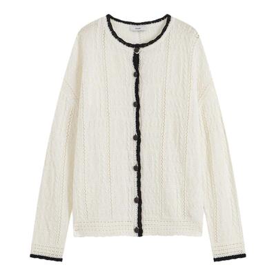 ICE DUST x LOOKNOW2026春夏新品镂空绞花长袖开衫