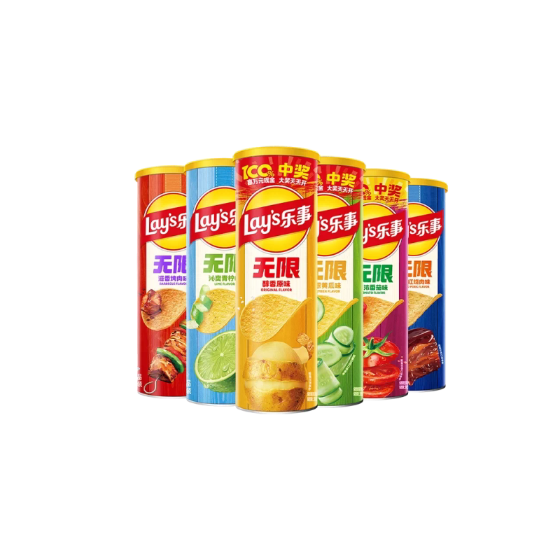 乐事无限罐装薯片组合乐事薯片休闲解馋零食小吃312g零食大礼包M