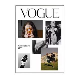 时尚杂志海报装饰画北欧ins服装店拍照摆画人物vogue卧室客厅挂画