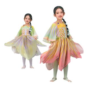 年衣童装女童连衣裙秋季新款古装古风超仙汉服唐装儿童中式演出服