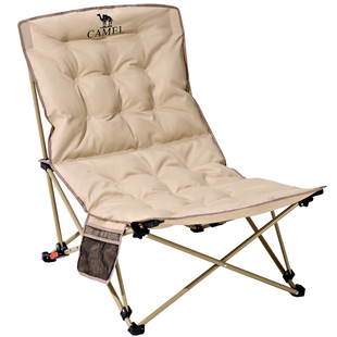 骆驼户外躺椅便携露营夹棉椅子办公室午休坐躺两用休闲家居折叠椅