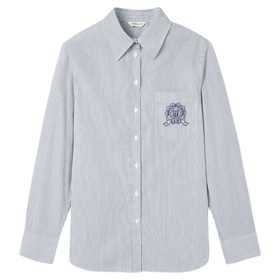 GANT/甘特纯棉竖条纹长袖衬衫女