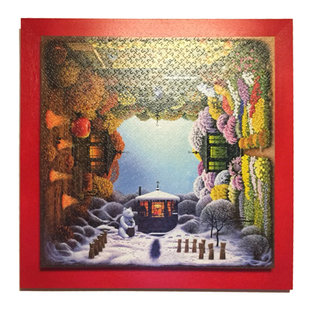 德国Schmidt拼图旋转的四季花园拼图框1000片四季拼图浮裱拼图框