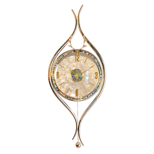 高端轻奢挂钟2025新款网红客厅大气装饰石英高级感静音挂墙时钟表