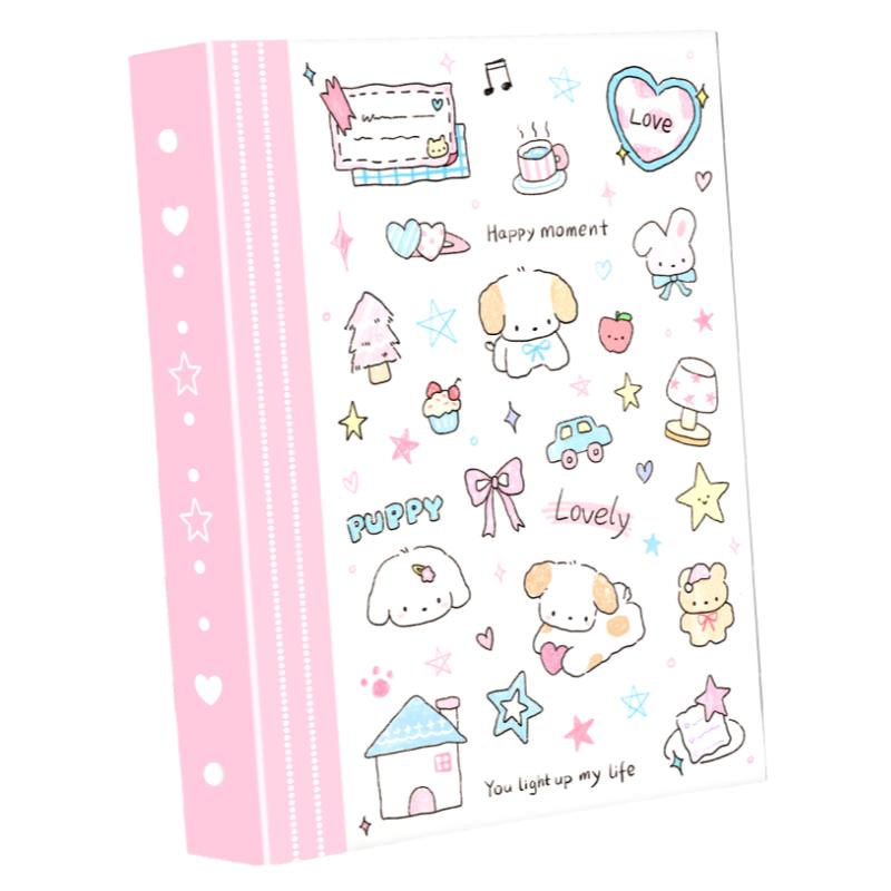 Pufftoo原创卡册四宫格拍立得相册活页A5硬纸板6孔小卡3寸收纳册