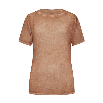 短袖简约时髦超薄透气洗染工艺