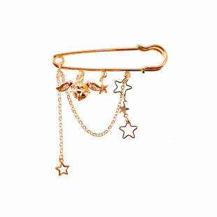 安妮花开|英伦风曲别针 哈利波特周边创意星星链条毛衣胸针别针