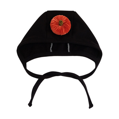 可爱小南瓜羊绒棉婴儿帽子护耳帽