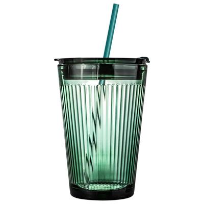 乐唯诗北欧风原色玻璃吸管杯