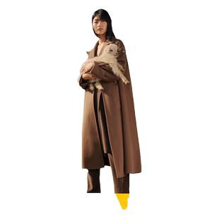 直降|歌莉娅冬季高级感轻奢千克全羊绒大衣女中长款外套