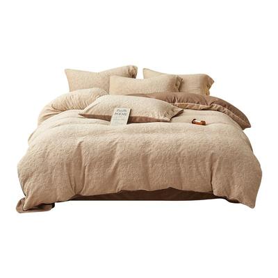 无印良品冬季A类牛奶绒四件套