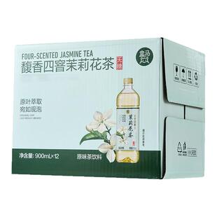 盒马 四窨茉莉花茶 900ml*12瓶