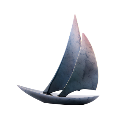 一帆风顺帆船摆件高端大气定制款