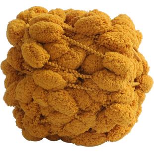 彩虹毛毯大球球线手工编织盖毯diy毛线自制粗毛线手织毯子小被子